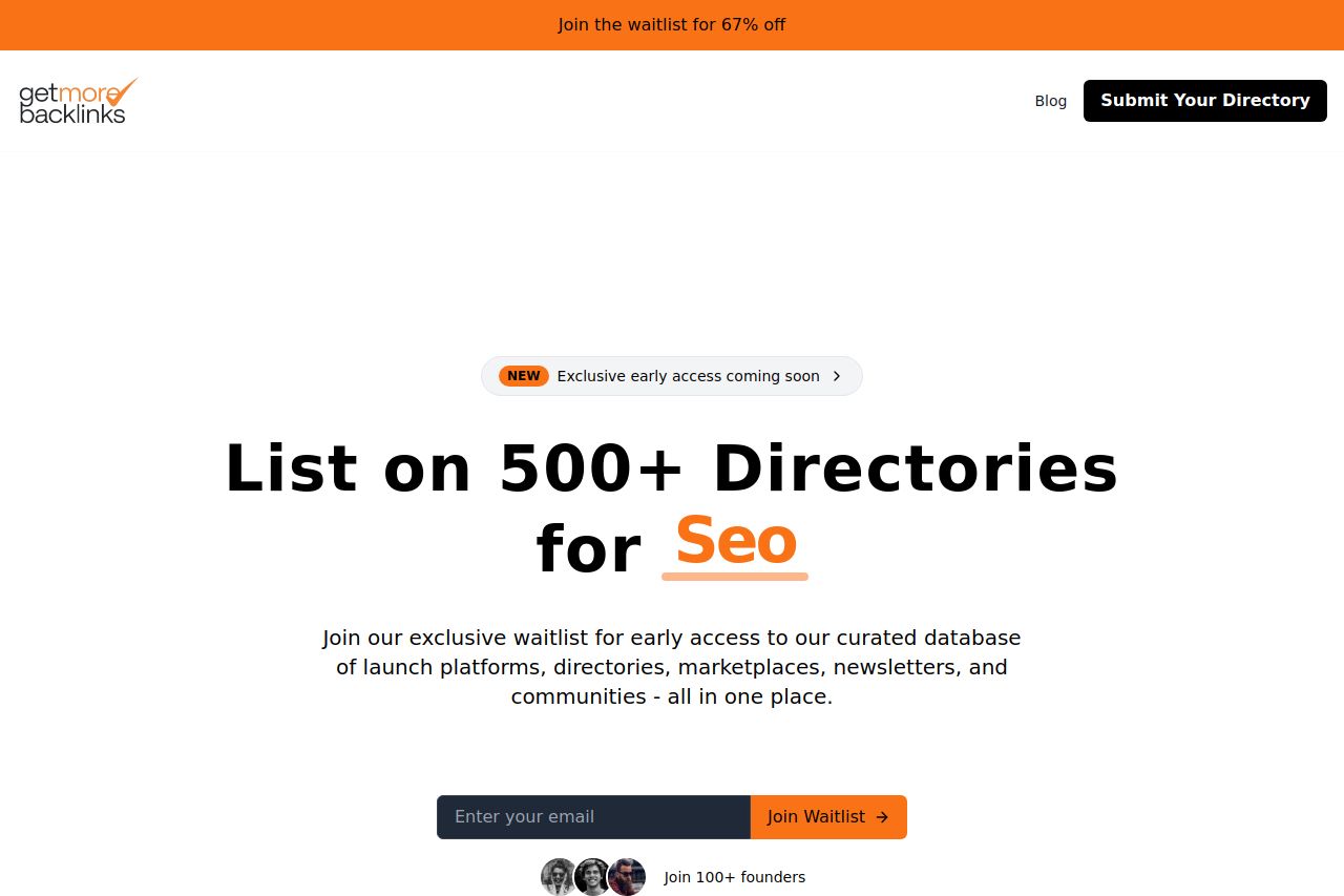 Screenshot of getmorebacklinks.org