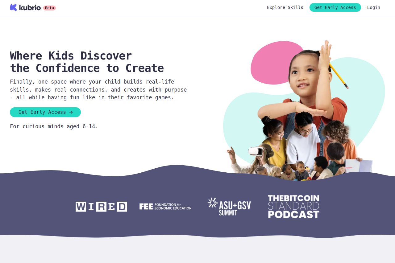 Screenshot of kubrio.com