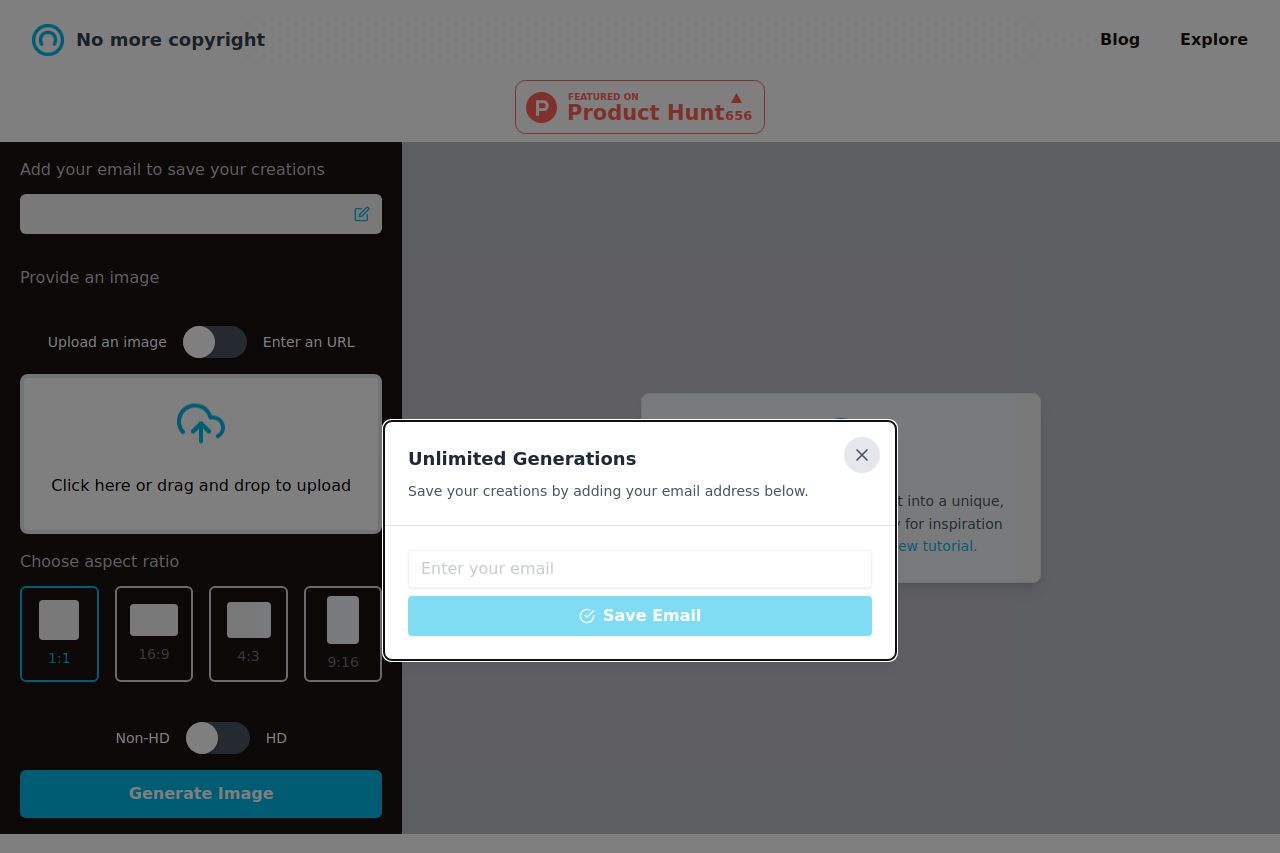 Screenshot of nomorecopyright.com