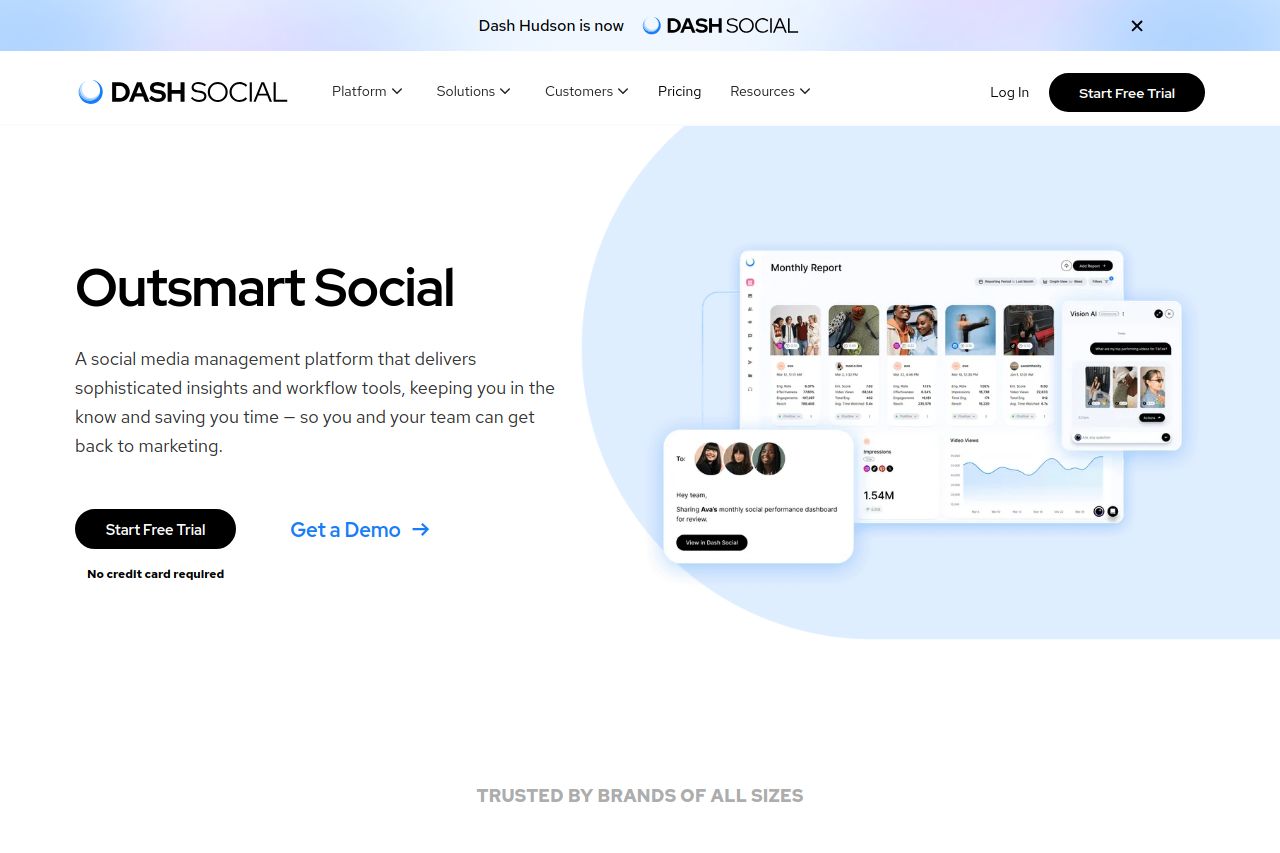 Screenshot of dashsocial.com