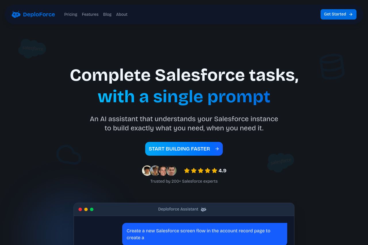 Screenshot of deploforce.com